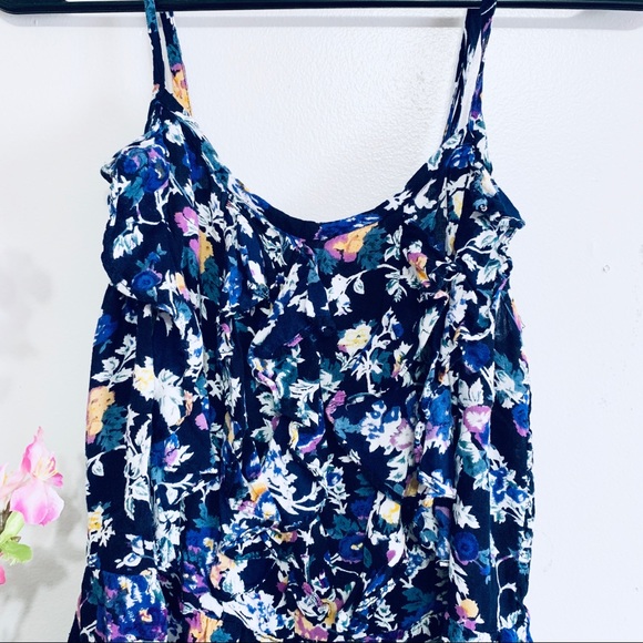 Fire los Angeles Blue Floral Sleeveless Top - Picture 2 of 8